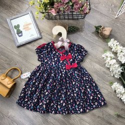 Váy hoa nhí vạt chéo size 2-6  - v29215